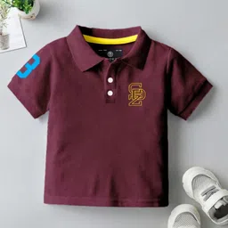 CODEZ Boys 2 Polo Collar Applique T-shirt image 4
