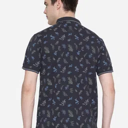Greenfibre Men Reflecting Pond Printed Polo Collar Slim Fit T-Shirt image 5
