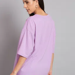 Imsa Moda Graphic Printed Oversized Longline Cotton T-shirt image 5