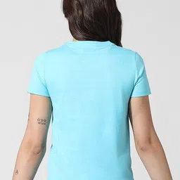 ONLY Typography Printed Round Neck Pure Cotton T-shirt image 3