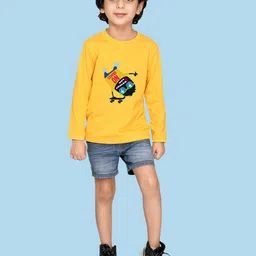 NUSYL Boys Graphic Printed Cotton T-shirt image 2