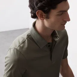 Marks & Spencer Men Solid Pure Cotton T-shirt image 3