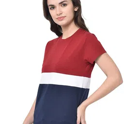 GLITO Colourblocked Relaxed Fit Cotton T-shirt image 4