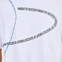 Styli Men White Pure Cotton Placement Print Oversized T-Shirt image 2