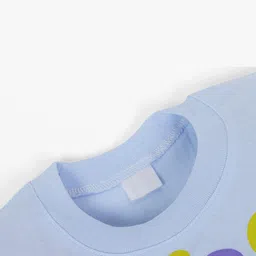 POKORY Infant Blue & Red Graphic Print Cotton Running T-shirt image 2