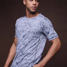 Campus Sutra Men Blue Dri-FIT Pockets Running T-shirt image 4