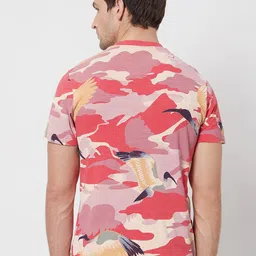Mufti Camouflage Printed Slim Fit Pure Cotton T-shirt image 4