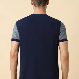 Allen Solly Colourblocked Cotton Slim Fit T-shirt image 4