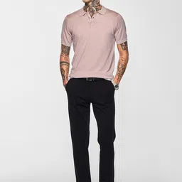 Snitch Men Solid Polo CollarT-shirt image 2