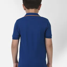 Cub McPaws Boys Blue Solid Polo Collar T-shirt image 4