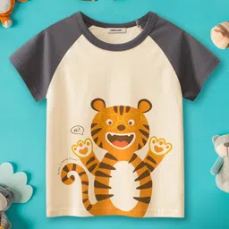 INCLUD Boys Graphic Printed Round Neck Cotton T-Shirt image 4