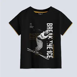 BAESD Boys Pack Of 3 Typography Printed Pure Cotton T-shirts image 4