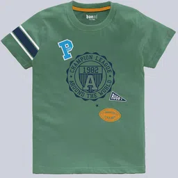 BAESD Boys Pack Of 3 Typography Printed Pure Cotton T-shirt image 4