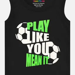 YK X Trampoline Boys Typography 4 Printed Applique T-shirt image 3