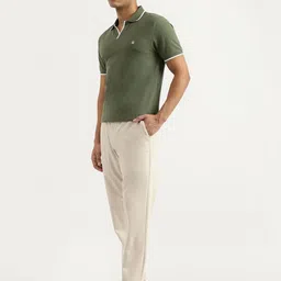 United Colors of Benetton Men Solid Polo Collar Cotton T-shirt image 2