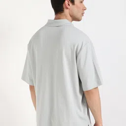 Calvin Klein Jeans Men Self Design Polo Collar Cotton Oversized T-shirt image 5