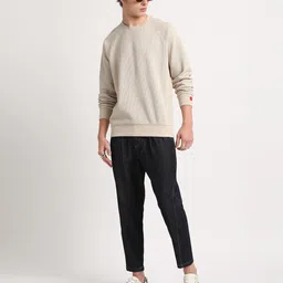 THE BEAR HOUSE Self Design Relaxed Fit Raglan Sleeves Sweatshirt image 3