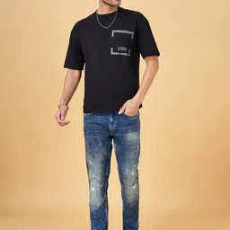SF JEANS by Pantaloons Typography Printed Round Neck T-shirt image 5
