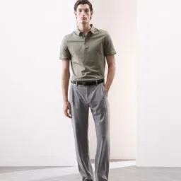 Marks & Spencer Men Solid Pure Cotton T-shirt image 4