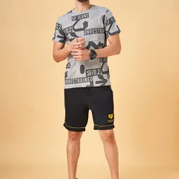 SF JEANS by Pantaloons Typography Printed Regular Fit Cotton T-shirt image 3