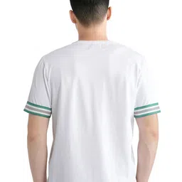 RARE RABBIT Men Striped Round Neck Cotton T-shirt image 3