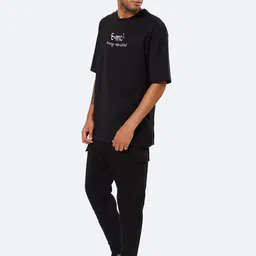 Mad Over Print Typography Printed Oversized Cotton T-shirt image 2