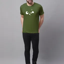 Friskers Abstract Printed Cotton Slim Fit T-shirt image 3