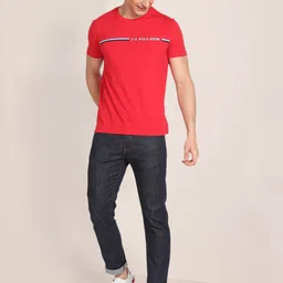 U.S. Polo Assn. Crew Neck Brand Logo Print T-Shirt image 5