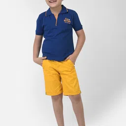 Cub McPaws Boys Blue Solid Polo Collar T-shirt image 5