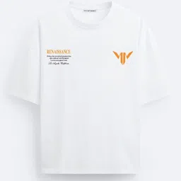 MISCHIEF MONKEY Men Typography Printed Round Neck Cotton Oversized T-Shirt image 5