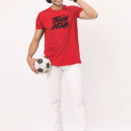 Leotude Typography Printed  Round Neck T-shirt image 4