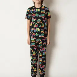 Jack & Jones Junior Boys Conversational Printed Pure Cotton T-shirt image 5