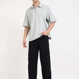 Calvin Klein Jeans Men Self Design Polo Collar Cotton Oversized T-shirt image 4