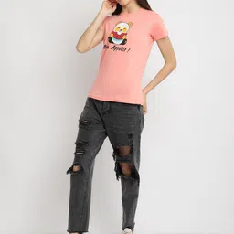 Fabflee Pack Of 3 Typography Printed Cotton Casual T-shirt image 5