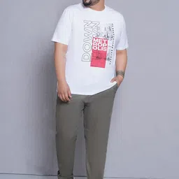 John Pride Plus Size Typography Printed Round Neck Cotton T-shirt image 5