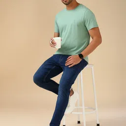 van heusen innerwear Van Heusen Men Solid Crew Neck Short Sleeves T-Shirt image 4