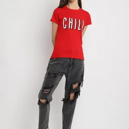 Fabflee Pack Of 3 Typography Printed Regular Fit Cotton Casual T-shirt image 5