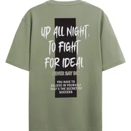 ADRO Men Graphic Printed Drop-Shoulder Sleeves Cotton Oversized T-Shirt image 3