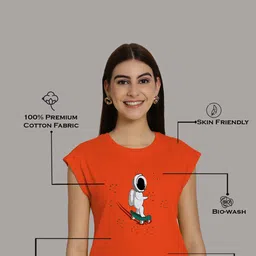 Friskers Graphic Printed Extended Sleeves Pure Cotton Regular T-shirt image 3