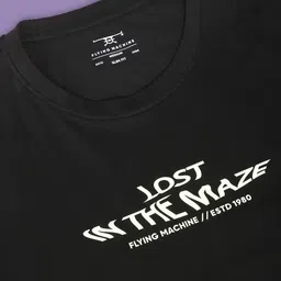 Flying Machine Crew Neck Glow In The Dark T-Shirt image 3