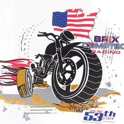 KUCHIPOO Boys Typography 4 Printed V-Neck Applique T-shirt image 5