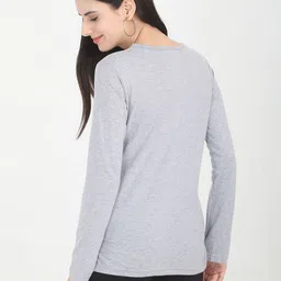 Fleximaa Women Grey & Charcoal Pack Of 2 T-shirts image 4