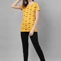 Kryptic Women Pack Of 2 Printed Pure Cotton Lounge T-shirts image 4