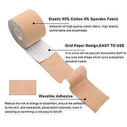 cacazi Breast Lift Tape Adhesive Waterproof Cuttable Sweatproof Nonslip Chest Tape Breast Push Up Tape with 10PCS image 4