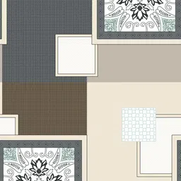 CHHAVI INDIA Cream & Grey Geometric 210 TC Queen Bedsheet with 2 Pillow Covers image 5