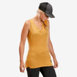 Women Merino Wool Tank Top 500 Yellow-image-107