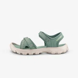 quechua Kids’ Hiking Sandals MH100 TW UK Size 13 to 4 - Khaki and Yellow-picture-15