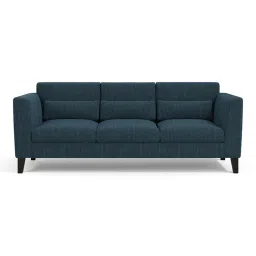 urban ladder create Lewis 3 Seater Fabric Sofa in Indigo Blue Colour image 2