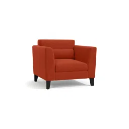 urban ladder create Lewis 1 Seater Fabric Sofa in Lava Colour image 2