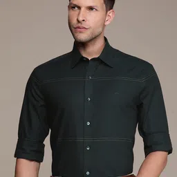 Arrow Striped Long Sleeves Pure Cotton Casual Shirt-picture-39